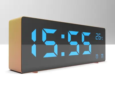 CLOCK PINKYELLOW BLUE Low-poly 3D model