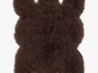 Big brown bear rug 3D model
