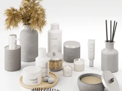 bathroomset01 bathroom items 3D model