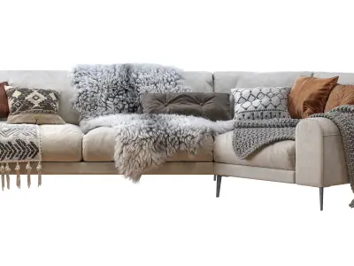 Joy shaped corner sofa 3D model