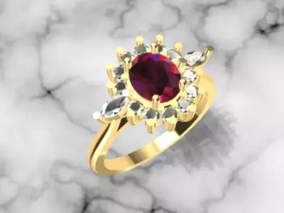Oval ring Free 3D print model