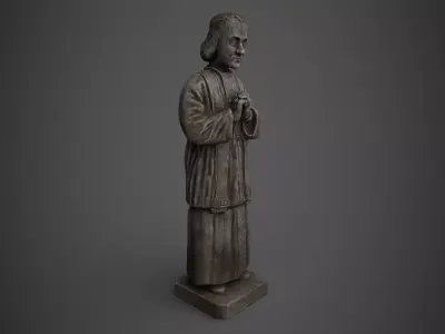 Saint Statue Low-poly 3D model