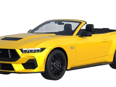 Mustang GT Convertible 2024 3D model
