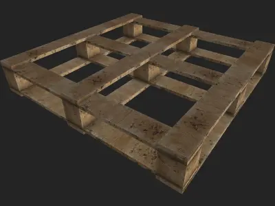 pallet wooden Low-poly 3D model