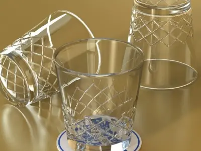 Vodka Cocktail Glass 3D model