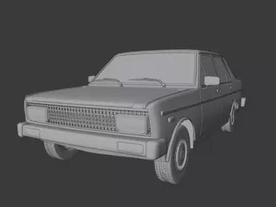 Fiat 131 Mirafiori Car Low-poly 3D model