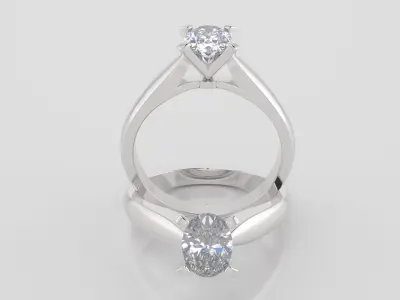 Oval 0-75-CT Quarter Round Profile Shank Width 2-40mm 3D print model