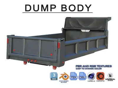 Dump body Low-poly 3D model