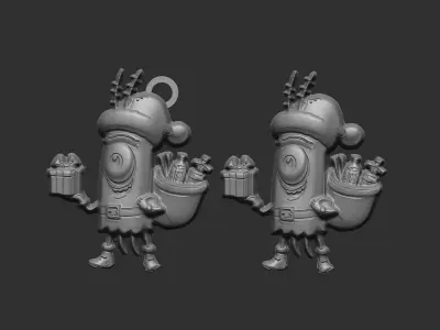 christmas decor planton baserelife 3D print model