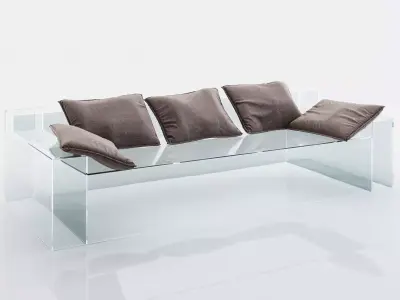 Dark cushions for a sofa 3D model