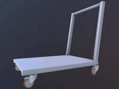 Industrial Trolley Low-poly 3D model