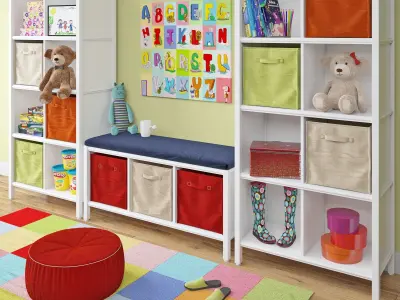 Kid room decoration set 3D model