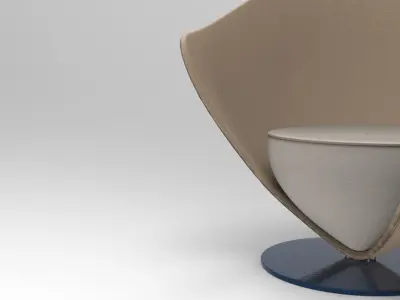 Song Armchair Low-poly 3D model