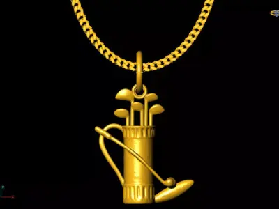 Gulf Bag pendant charms - one inch pendant 3D print model