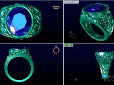 Fashion Ring Ready Printable Model 3D print model 3D print model 3D print model