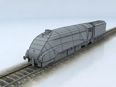 LNER Class A4 Mallard Low-poly 3D model