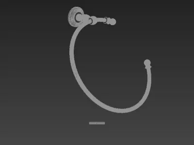 Ottoman Palace Towel Round 3D model