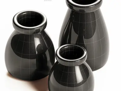 Zara Home - Cracked Ceramic Vases 3D model
