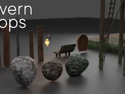 Tavern Props Pack Free low-poly 3D model