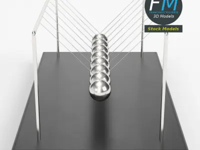 Newton cradle 1 3D model