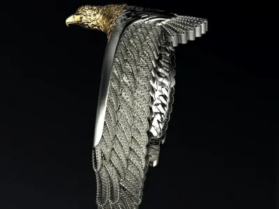 Viking Eagle Bracelet 3D print model