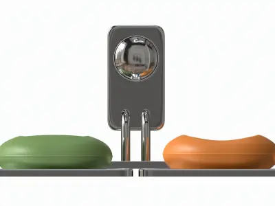 Bathroom Double Soap Holder 01 3D model