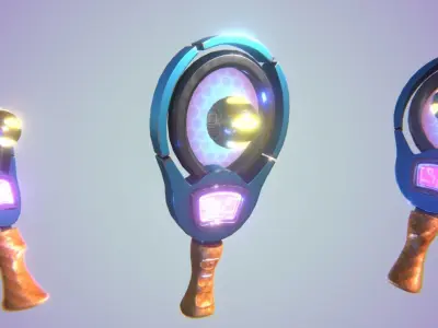 Sci-Fi Rackets Pack Low-poly 3D model