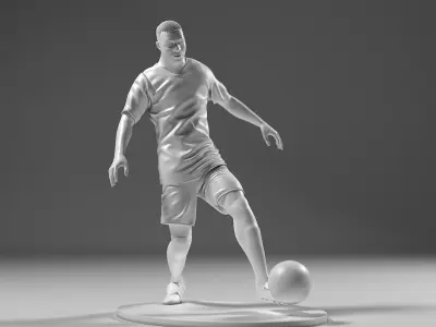 Footballer 05 Footstrike 03 Stl 3D print model