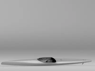 001603 Raw 3D Scan of a Kayak  Full Scale Canoe Hull 3D print model