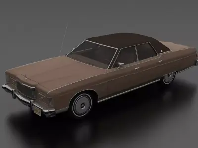 Marquis 4dr 1975 Low-poly 3D model