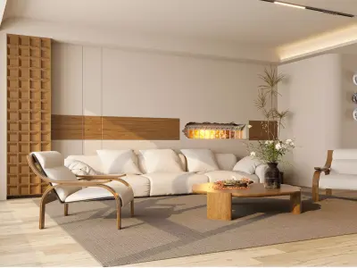 3D model of living room 3D model