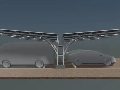 Solar carport 24u03 3D model