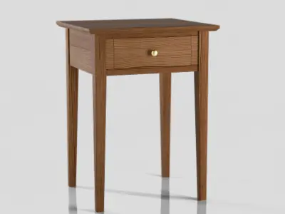 Elegant Shaker End Table Low-poly 3D model