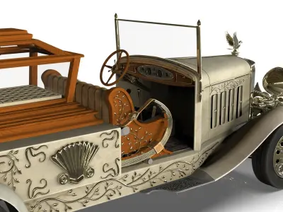 Classic Hearse from the 1930s 3D model