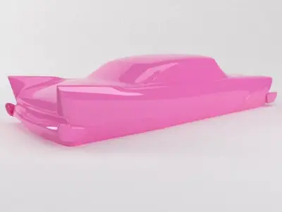 The silhouette of the car 1958 Plymouth Fury 3D print model