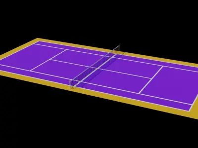 Tennis Courts Pack Low-poly 3D model