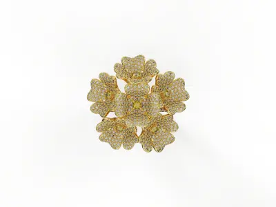 FLOWER RING Free 3D print model