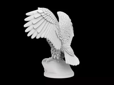 Eagle With Wings Spread 3D Print Model 3D print model