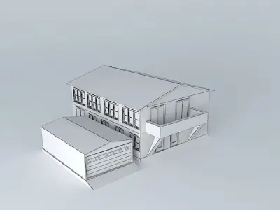 A Typical Low-Poly Family House/Condominium Free 3D model