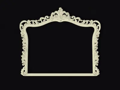 carved frame for mirror 3D model shop