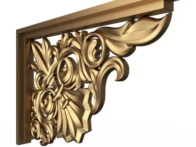 Stair Brackets 03 Low-poly 3D model