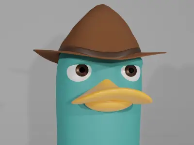 Perry The Platypus Low-poly 3D model