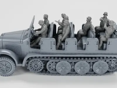 Sd Kfz 6 Zugkraftwagen 5t 3D print model