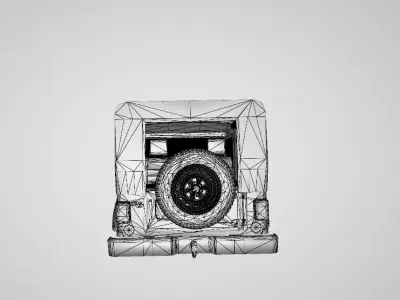 Mahindra Thar 2015 CRDe With HQ Interior Low-poly 3D model