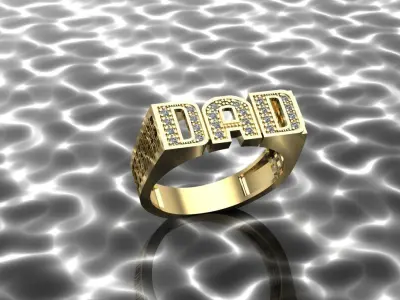 dad ring stl 3D model