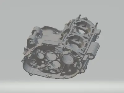 Yamaha TZR250 engine casings scan 3D model