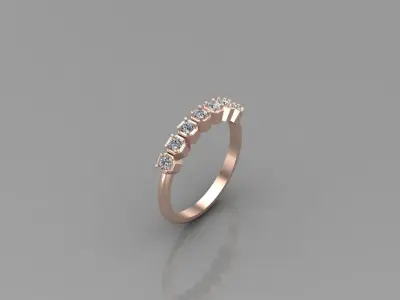 Solitaire Ring Version 1 SR48 3D model