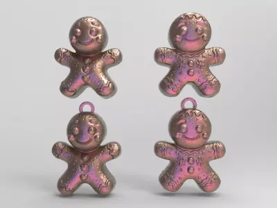 ginger bread boy decor 3D print model