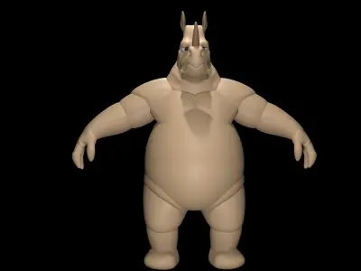 Rhino Character 3D model