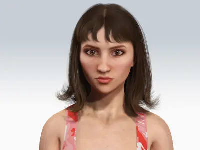 Sewxy Sport Girl - Fully Rigged 3D model Low-poly 3D model